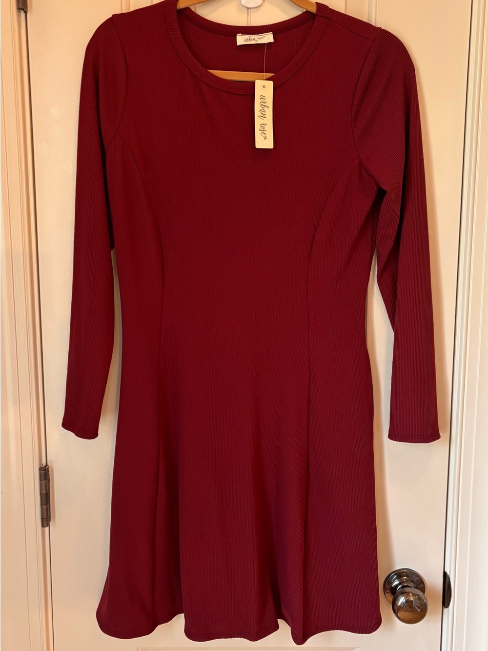 Urban Rose Long Sleeve Burgundy Dress NWT Junior’s L